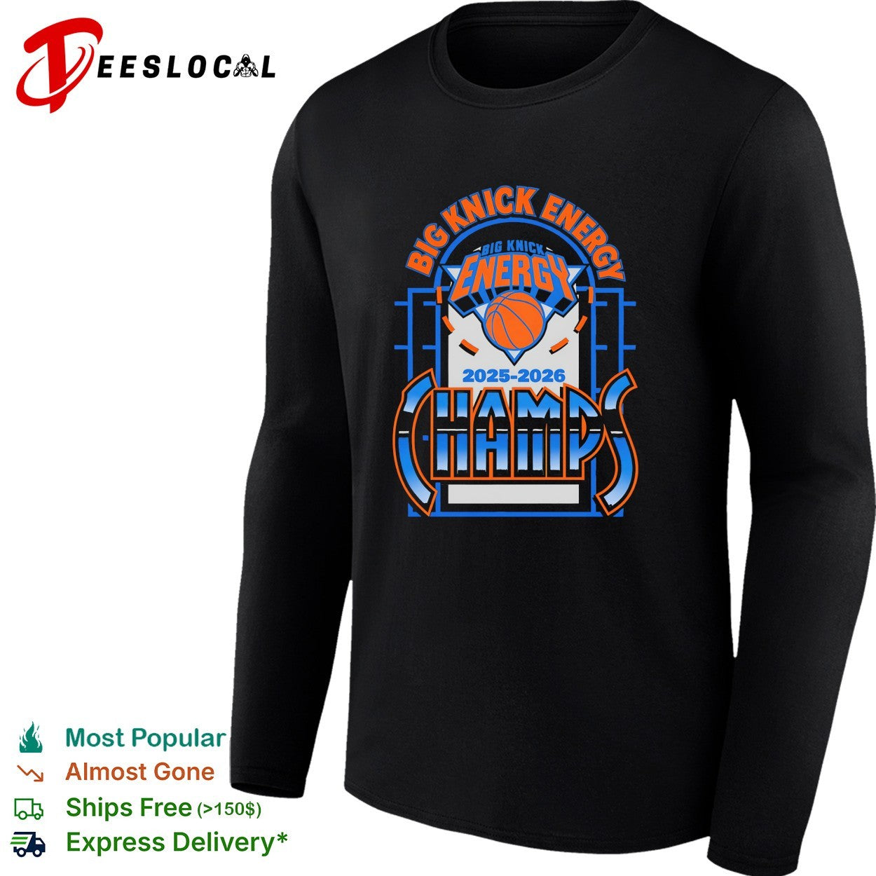 Big Knick Energy New York Knicks 2025-2026 Champs bold championship art shirt