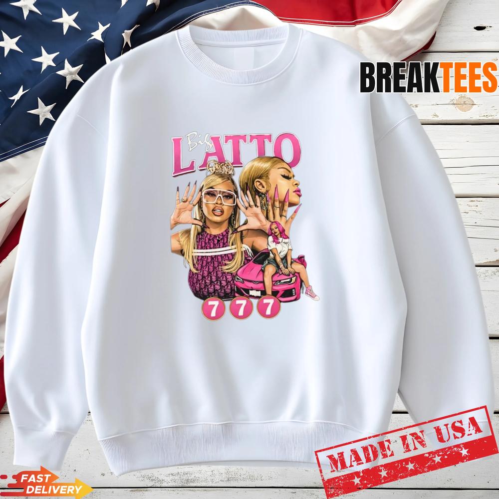 Big Latto 777 Rap Pink Aesthetic Streetwear T-Shirt