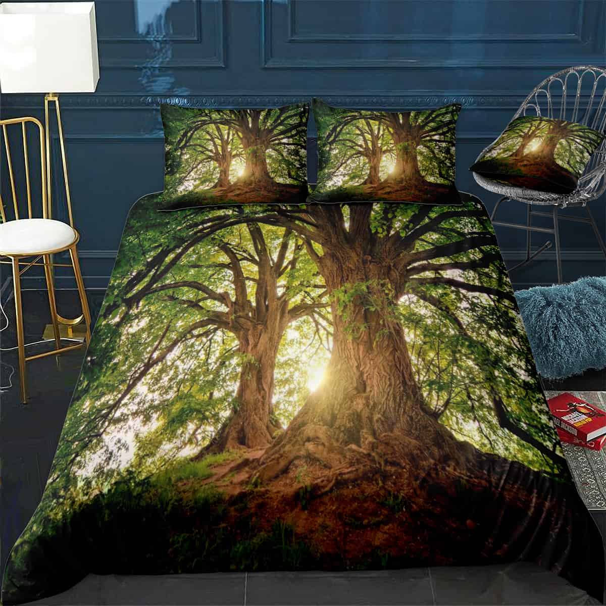 Big Tree in the Forest Bedding Set (Duvet Cover & Pillow Shams)