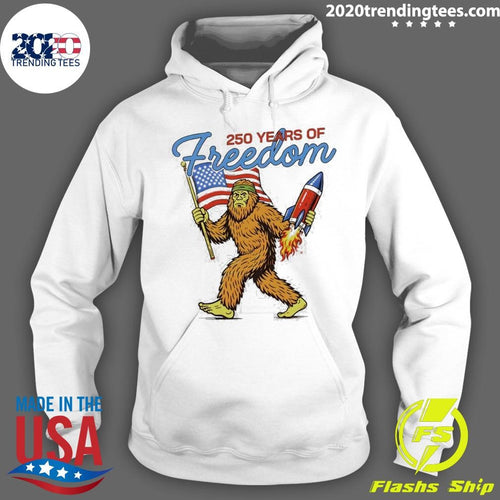 Bigfoot 250 Years Of Freedom American Flag Shirt
