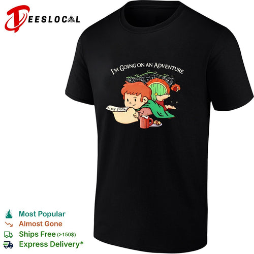 Bilbo Baggins I’m going on an adventure Middle Earth Hobbit cartoon shirt