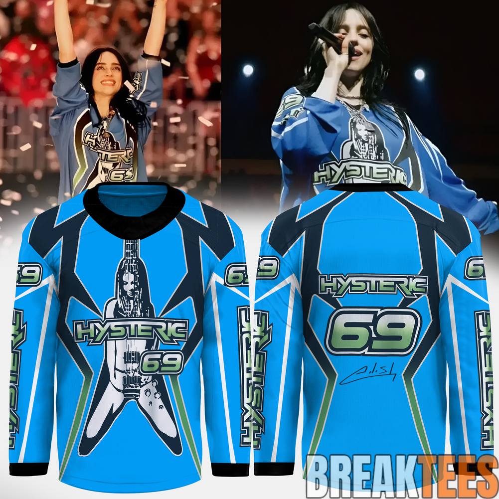 Billie Eilish Hit Me Hard and Soft Tour 2026 Special Hockey Jersey