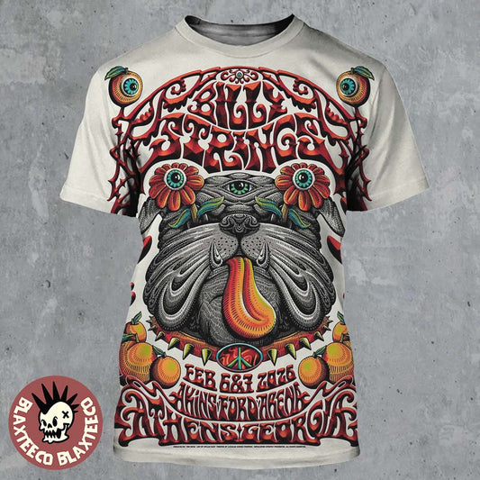 Billy Strings Athens Georgia 2026 Dual Night Poster At Akins Ford Arena On February 6 And 7 2026 Winter Tour Pitbull Floral Eye Art All Over Print Shirt