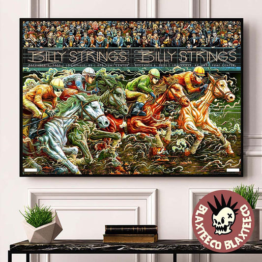 Billy Strings Louisville Kentucky 2025 Night 1 And 2 Combined Poster At KFC Yum Center On December 5 And 6 2025 Horse Racing Art By Miles Tsang Landscape Poster Canvas