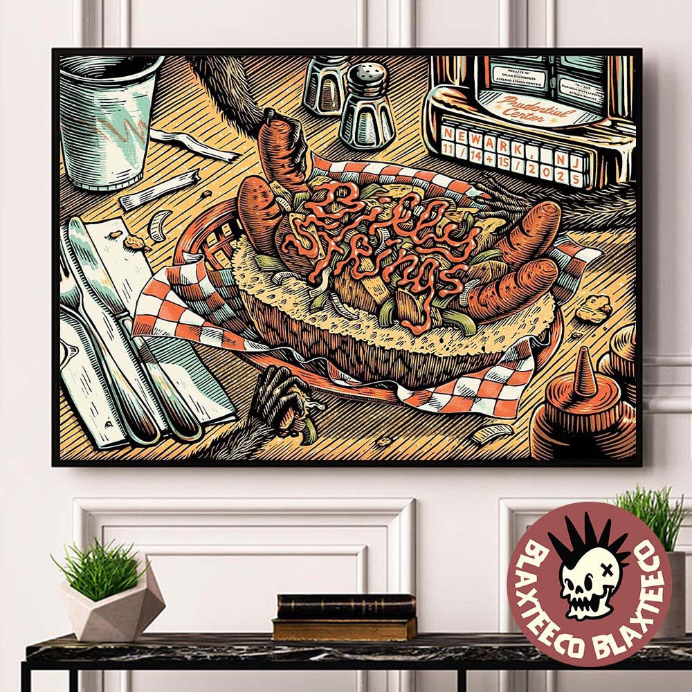 Billy Strings Newark New Jersey 2025 Event Poster At Prudential Center On November 14-15 2025 Home Decor Poster Canvas