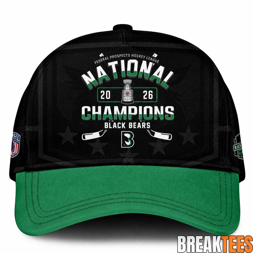 Binghamton Black Bears 2026 FPHL Champions Three-Peat Limited Edition Cap