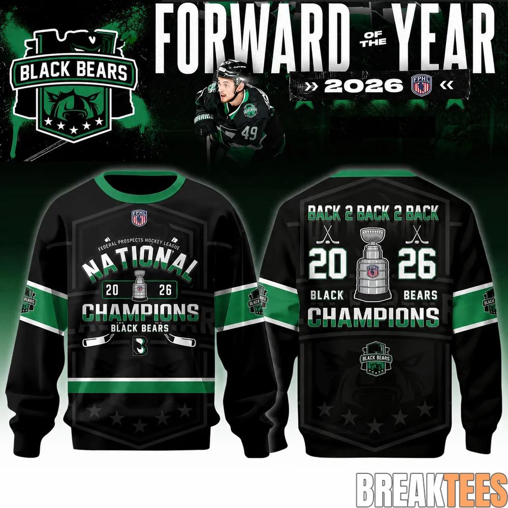Binghamton Black Bears 2026 FPHL Champions Three-Peat Limited Edition Sweatshirt