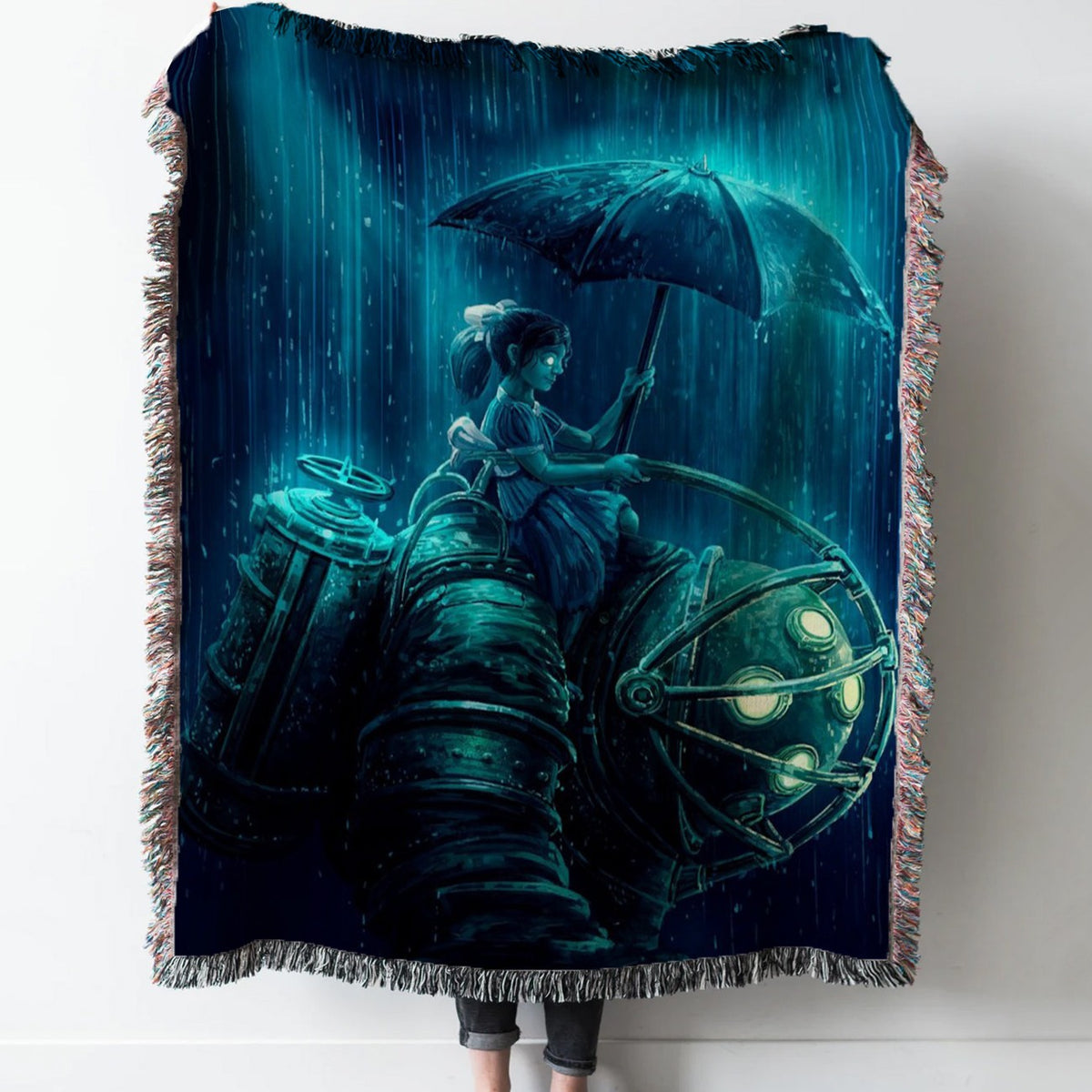 BioShock Woven Tapestry Throw Blanket with Fringe