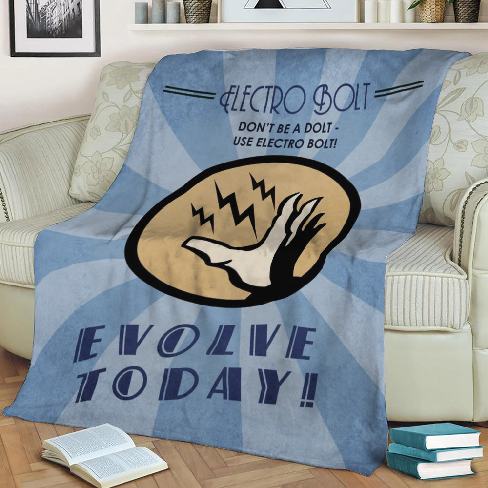 Bioshock Plasmids-Electro Bolt Fleece Throw Blanket