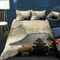 Birds on japanese pagoda Bedding Set (Duvet Cover & Pillow Shams)