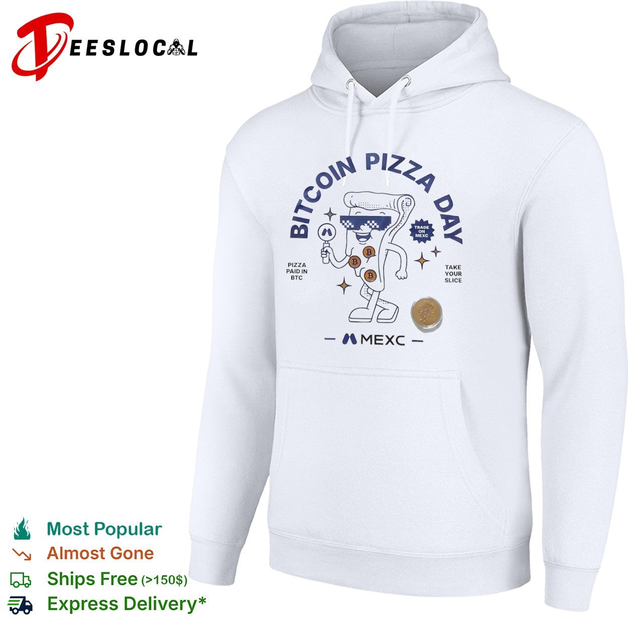 Bitcoin Pizza Day MEXC trade on MEXC pizza paid in btc take your slice shirt