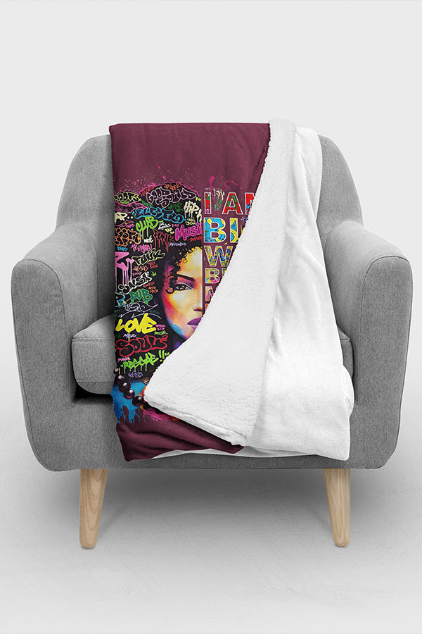 Black Women Fleece Blanket