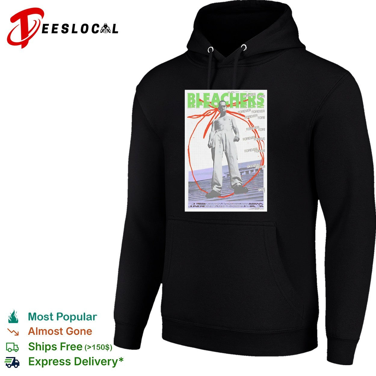 Bleachers man on rooftop vintage poster shirt