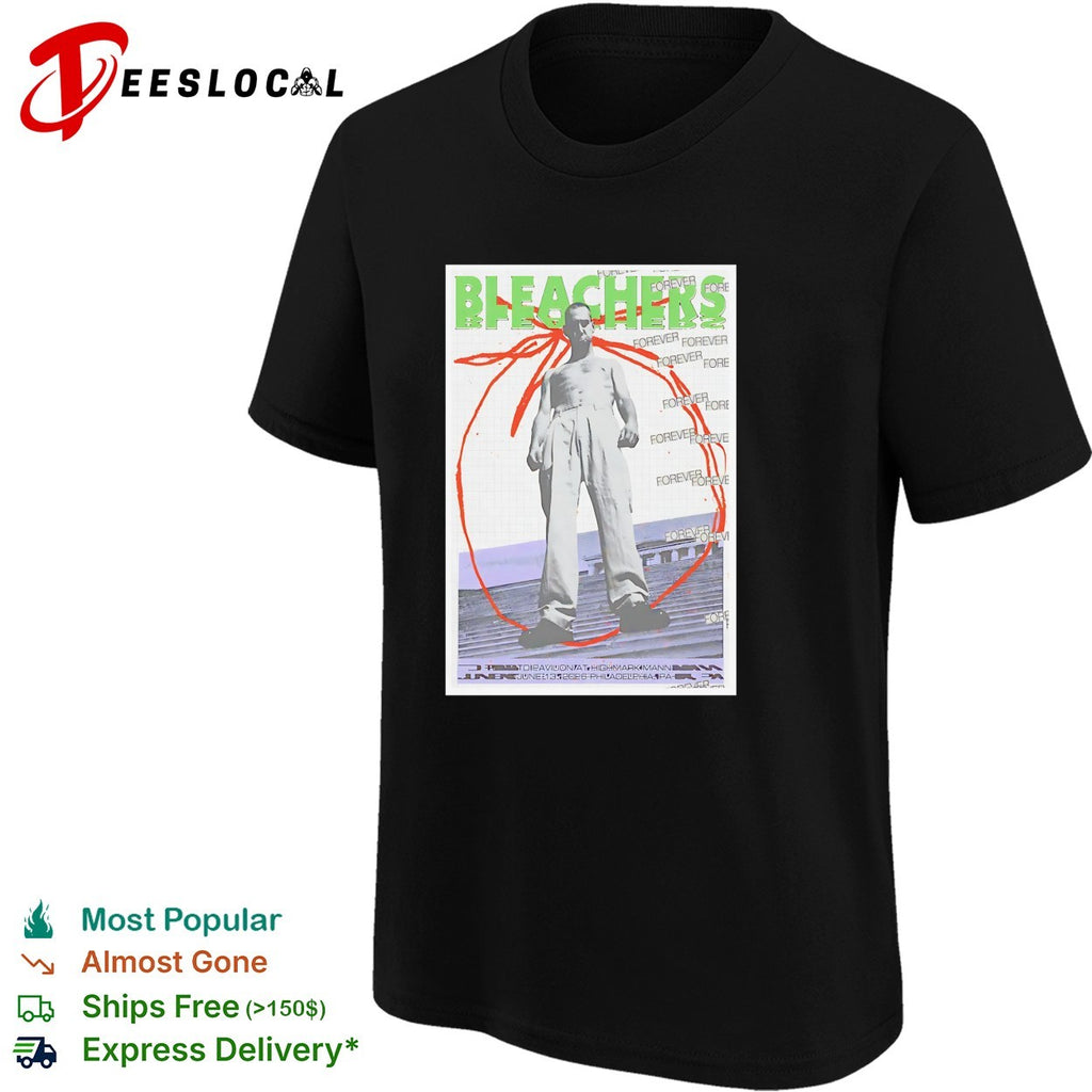 Bleachers man on rooftop vintage poster shirt