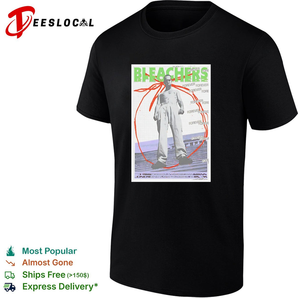 Bleachers man on rooftop vintage poster shirt
