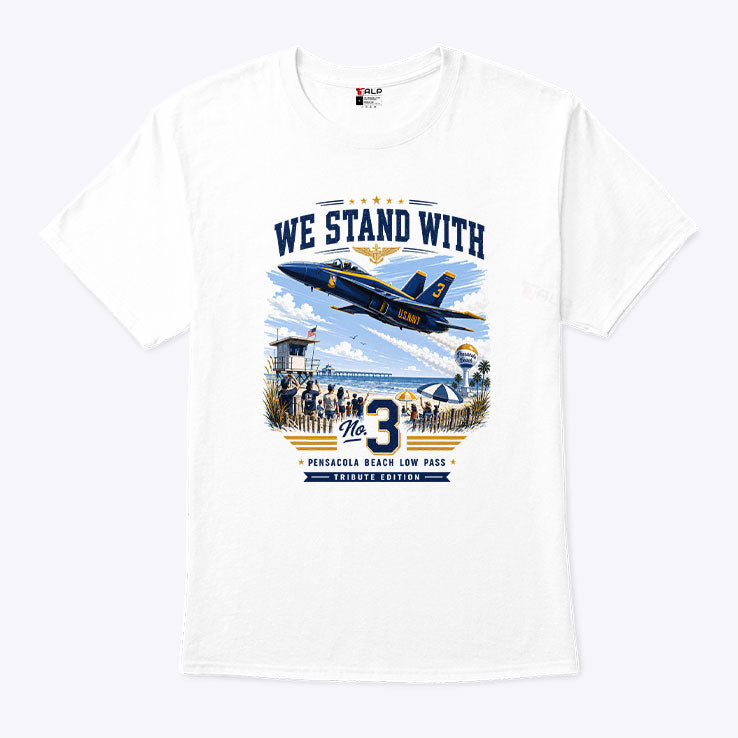 Flying Low No. 3 Pensacola Beach Low Pass Tribute Edition US Navy Jet Airshow Aviation T Shirt