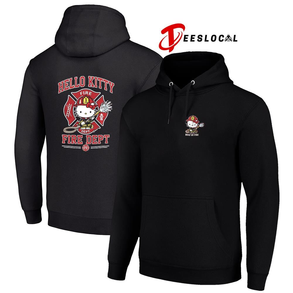 Blue Dog built by fire fire dept graphic shirt