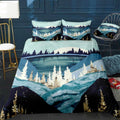 Blue Forest Lake Bedding Set (Duvet Cover & Pillow Shams)