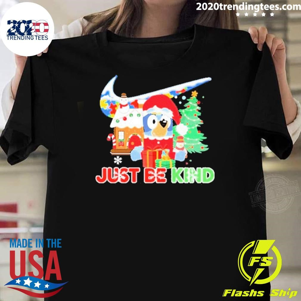 Bluey Just Be Kind Christmas Nike Shirt