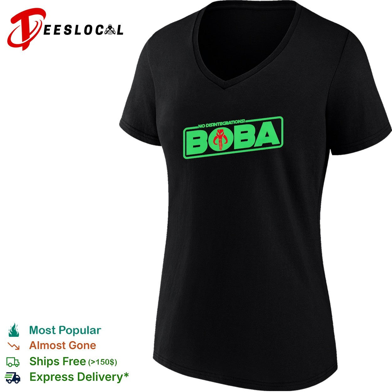 Boba Fett Star Wars No Disintegrations Mythosaur Skull Logo Pop Culture shirt