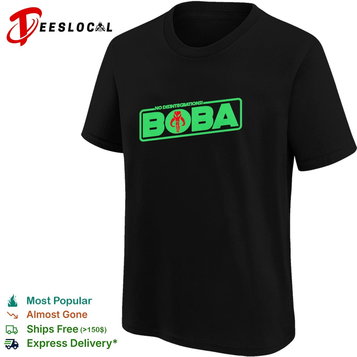Boba Fett Star Wars No Disintegrations Mythosaur Skull Logo Pop Culture shirt