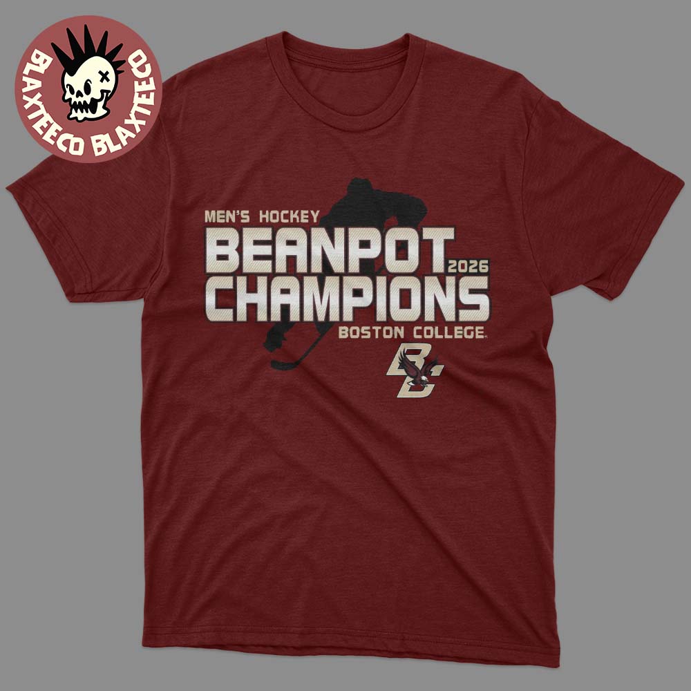 Boston College Eagles Men’s Hockey 2026 Beanpot Champions Locker Room Maroon T-Shirt