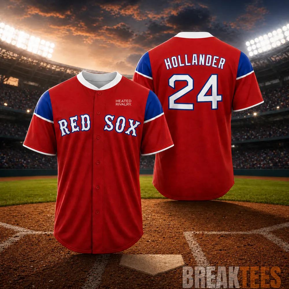Boston Red Sox Heated Rivalry Night Hollander 24 Baseball Jersey