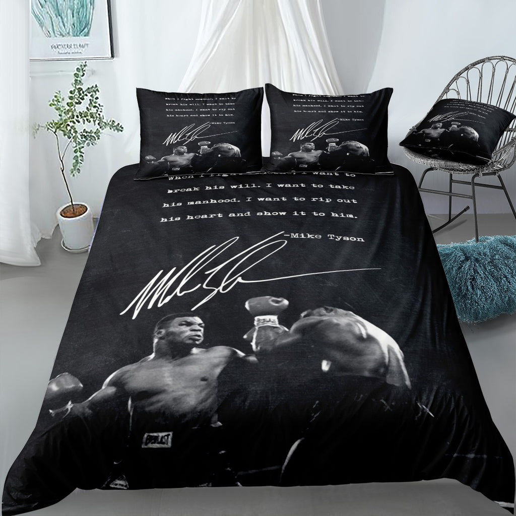 Boxing Mike Tyson Quotes Bedding Set (Duvet Cover & Pillow Shams)
