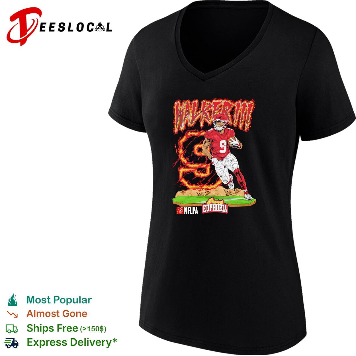 Kenneth Walker III Seattle Seahawks number 9 NFLPA Planet Euphoria graphic shirt