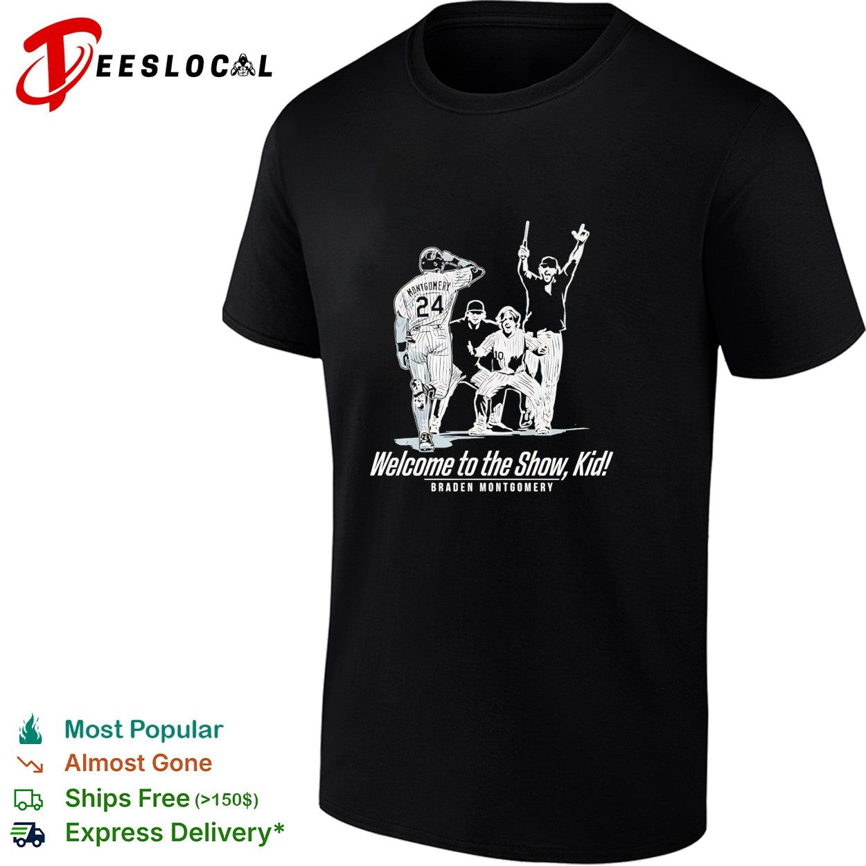 Braden Montgomery welcome to the show kid baseball debut shirt