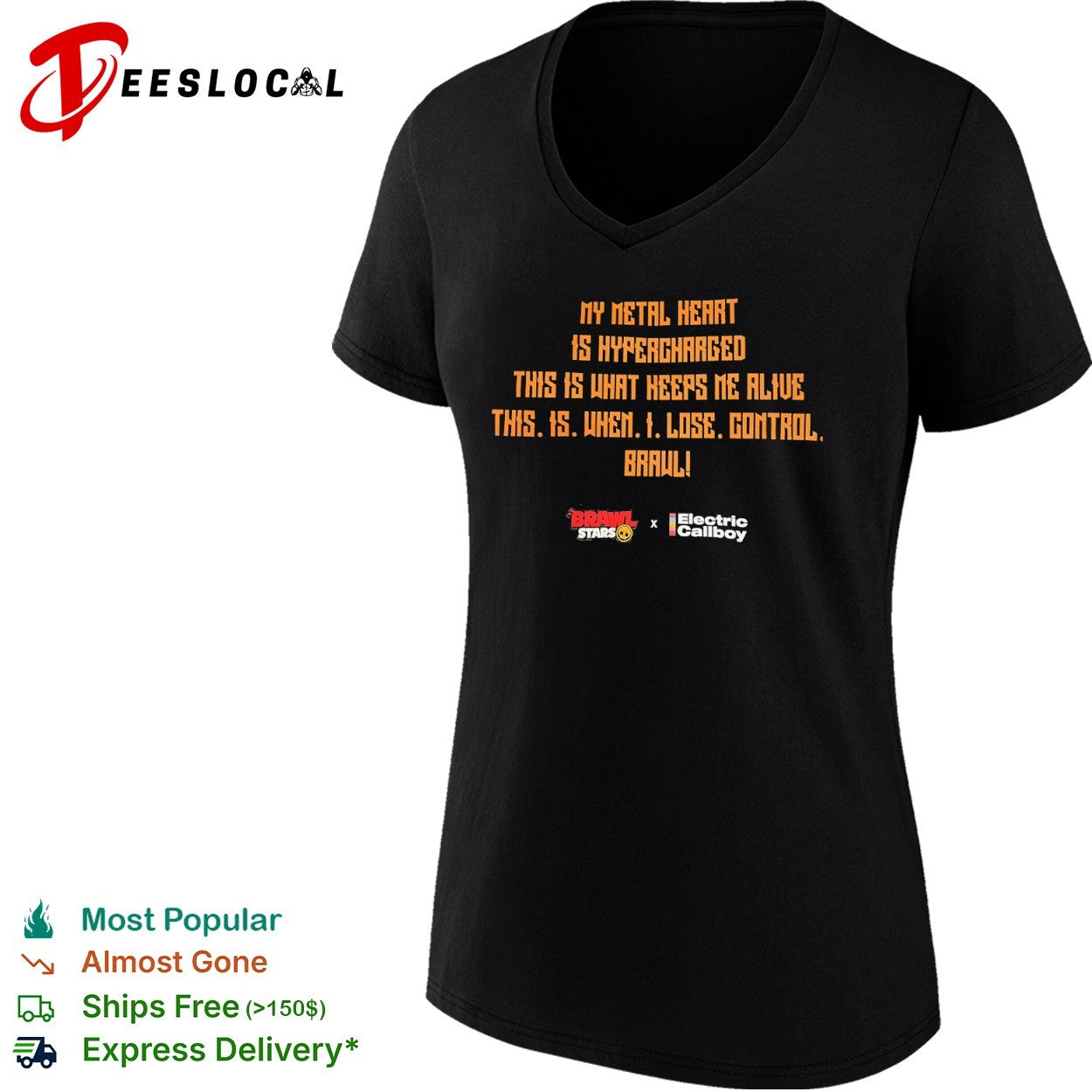 Brawl Stars x Electric Callboy My Metal Heart Is Hypercharged This Is When I Lose Control shirt