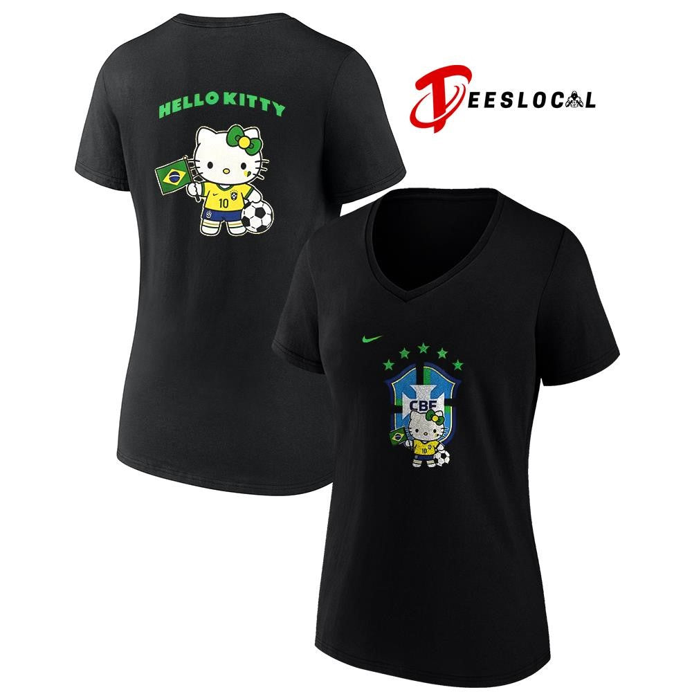 Brazil Soccer Hello Kitty World Cup graphic shirt