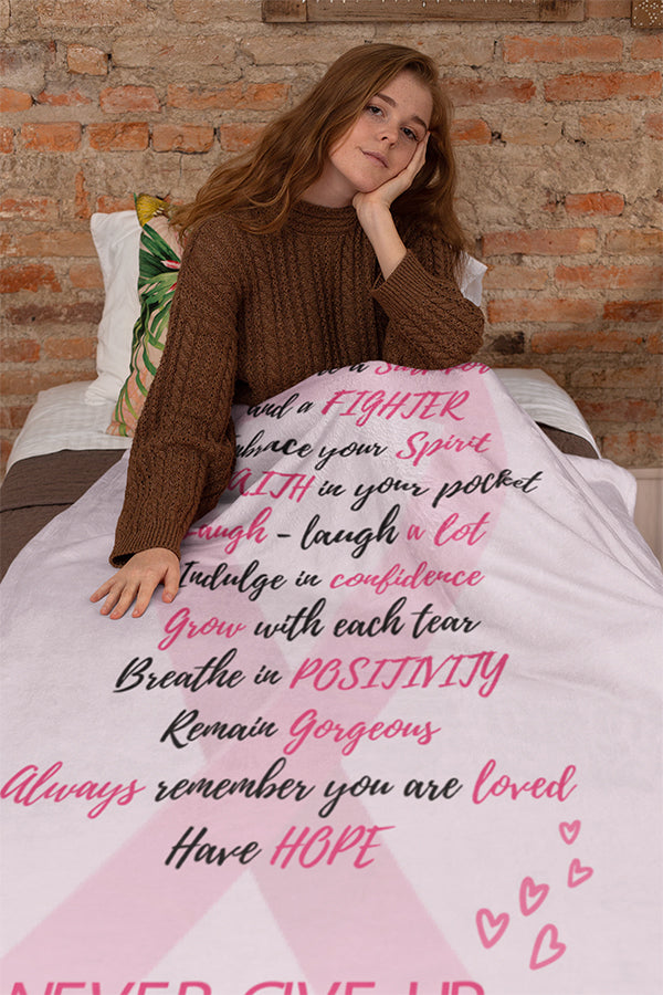 Breast Cancer Fleece Blanket