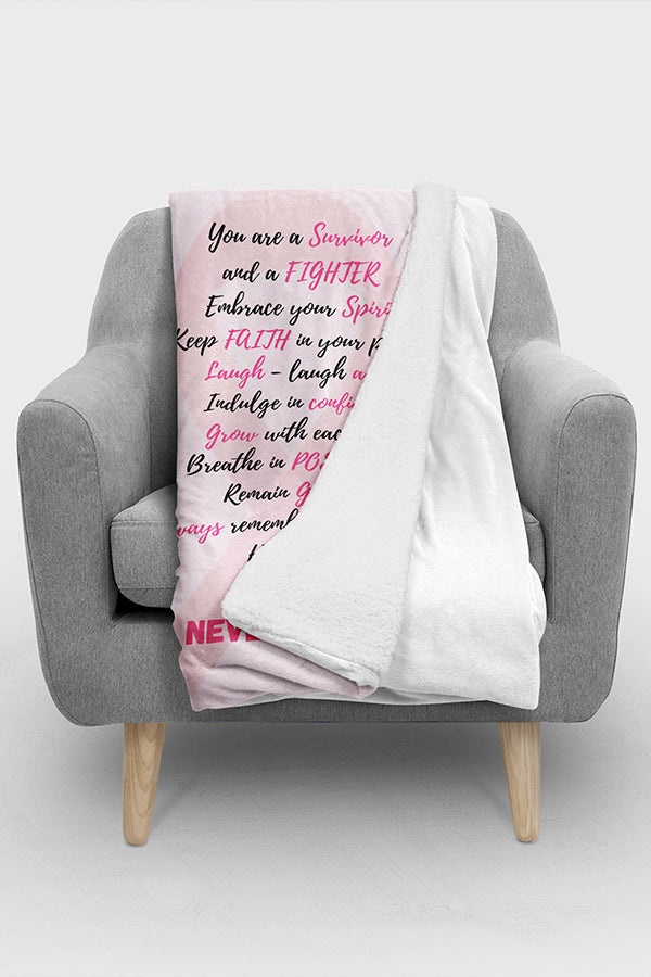 Breast Cancer Fleece Blanket