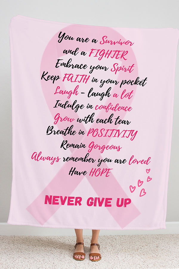 Breast Cancer Fleece Blanket