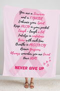 Breast Cancer Fleece Blanket