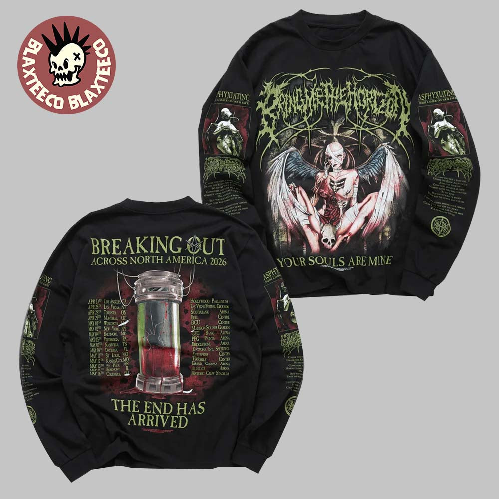 Bring Me The Horizon Ascension Program 2 North America Tour 2026 Merch Breaking Out Your Souls Are Mine Long Sleeve Tee