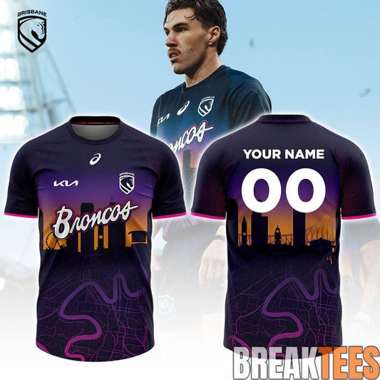 Brisbane Broncos City Map Shirt