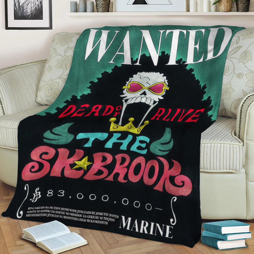 Brook Bounty Wanted Poster Fleece Throw Blanket