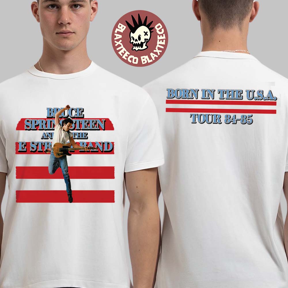 Bruce Springsteen And The E Street Band Born In The USA Tour 84 85 Two Sided T-Shirt