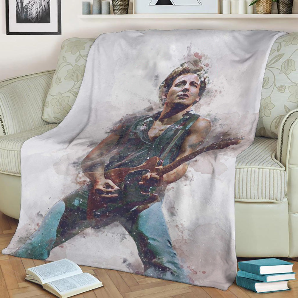 Bruce Springsteen Fleece Throw Blanket