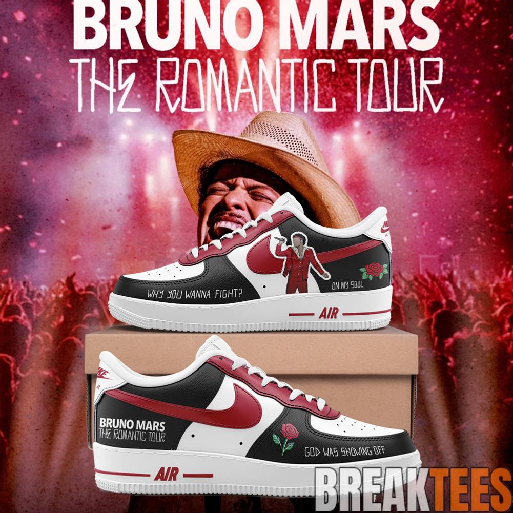 Bruno Mars The Romantic Tour 2026 Air Force 1 Sneaker