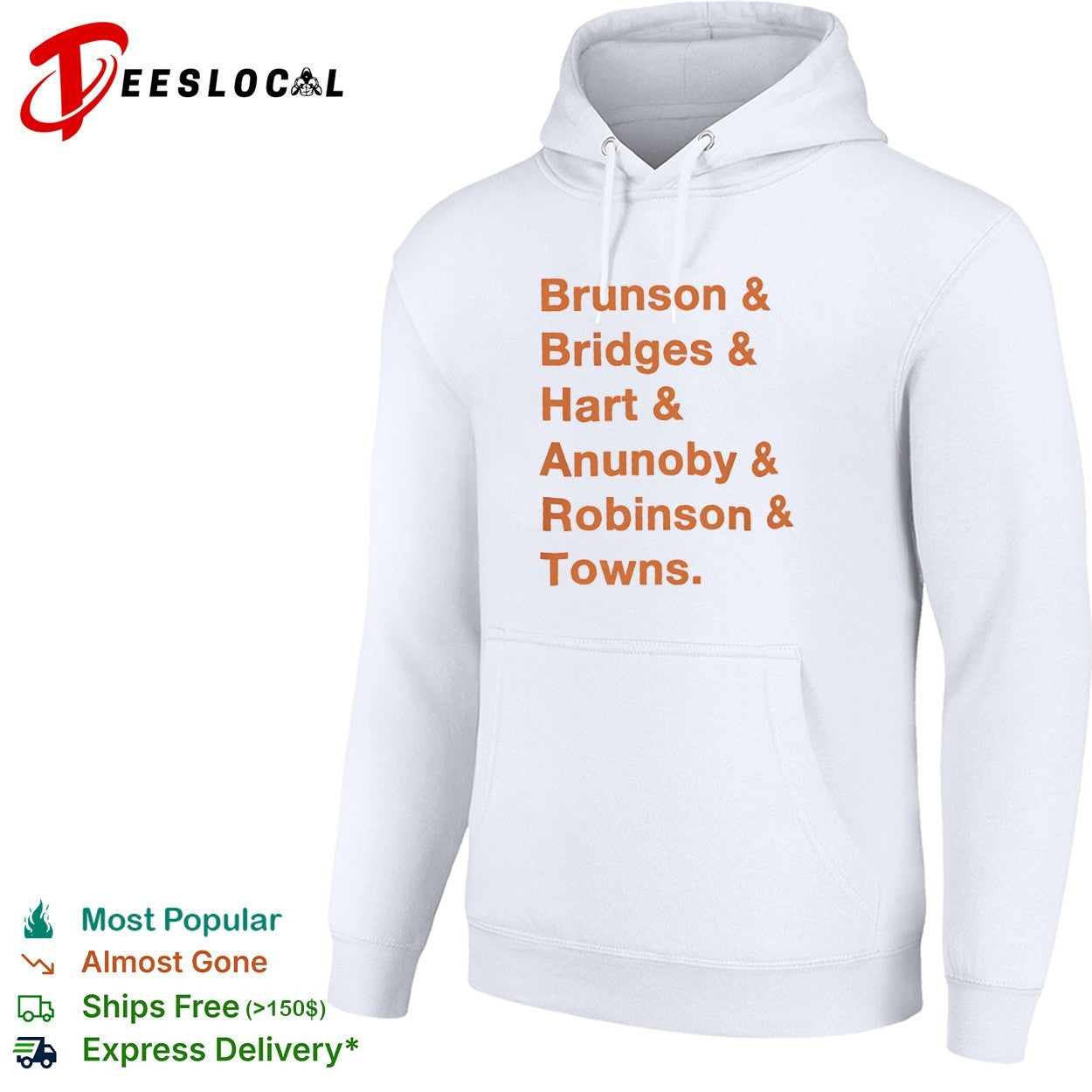 Brunson Bridges Hart Anunoby Robinson Towns New York Knicks NBA Players shirt