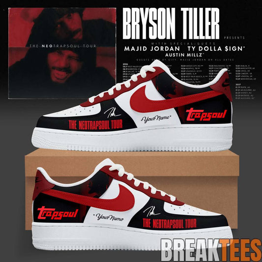 Bryson Tiller The Neo Trapsoul Tour 2026 Custom Air Force 1 Sneaker