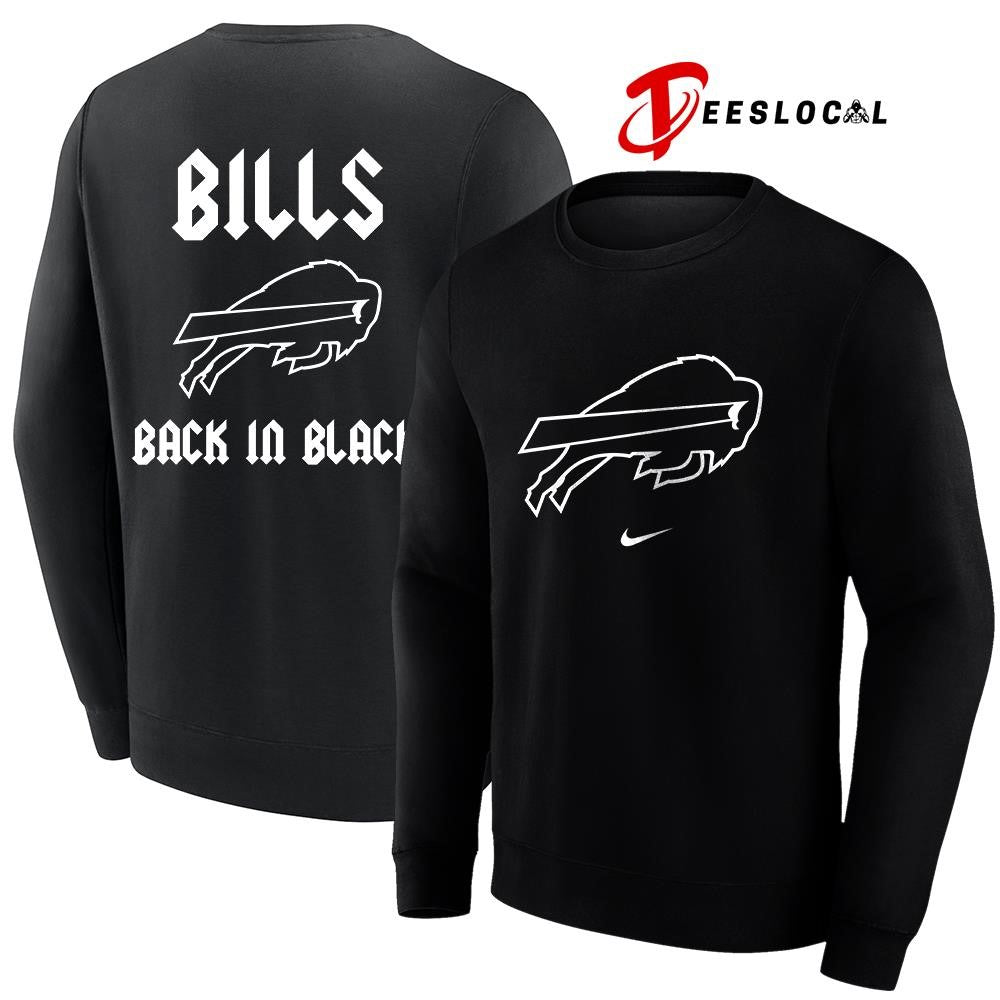 Buffalo Bills back in black logo shirt