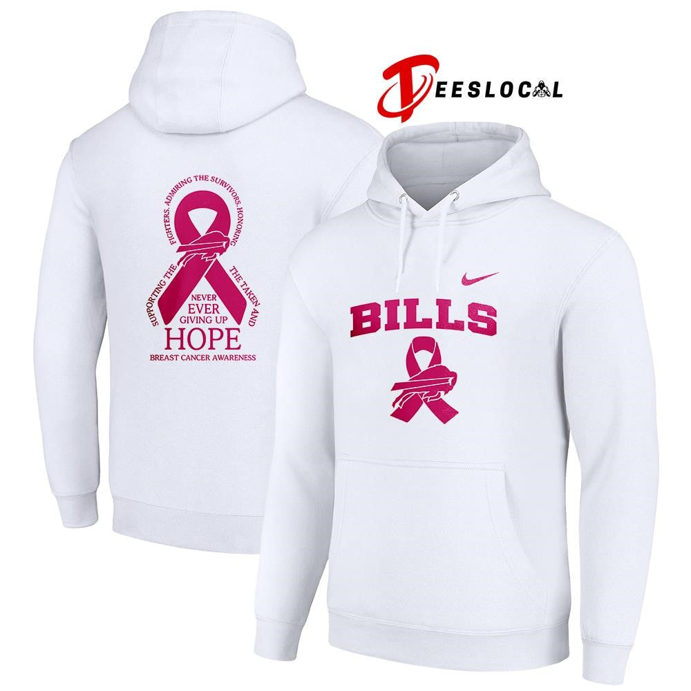 Buffalo Bills never ever giving up hope breast cancer awareness shirt