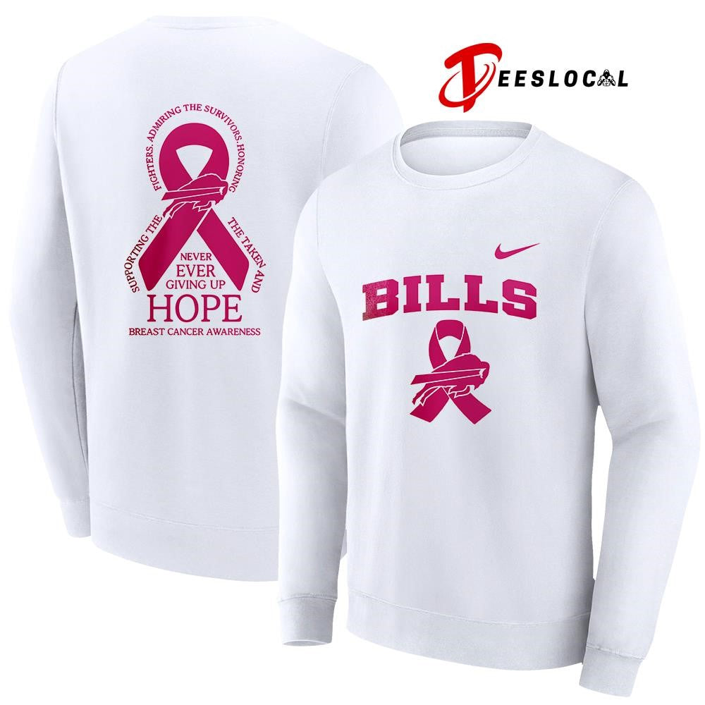 Buffalo Bills never ever giving up hope breast cancer awareness shirt