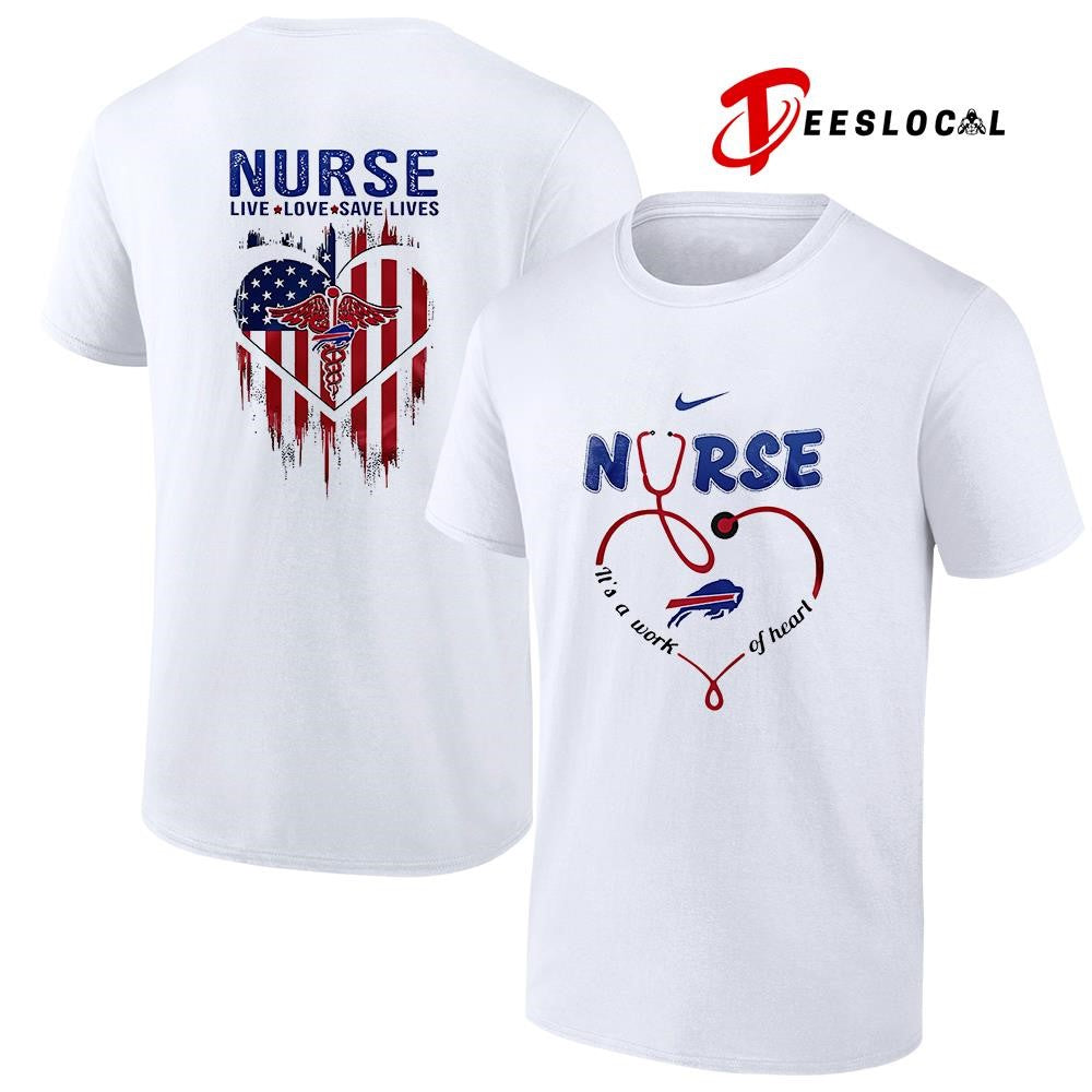 Buffalo Bills x Army nurse it’s a work of heart shirt