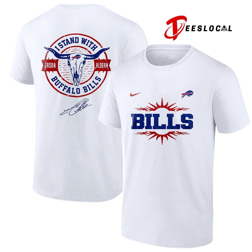 Buffalo Bills x Jason Aldean I stand signature logo shirt