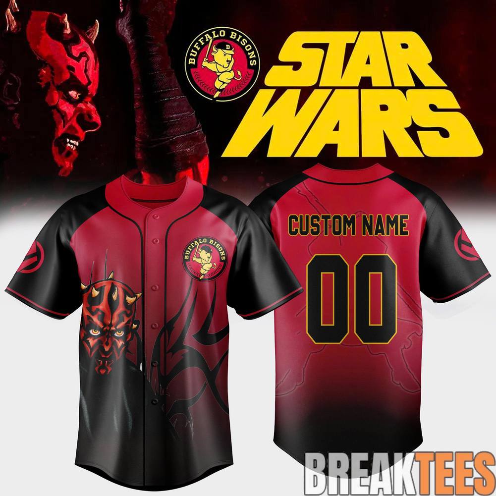 Buffalo Bisons x Star Wars Night Custom Baseball Jersey